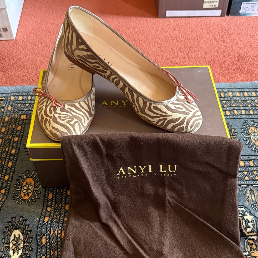 Anyi Lu Vintage Gazelle Positano Flat size 37